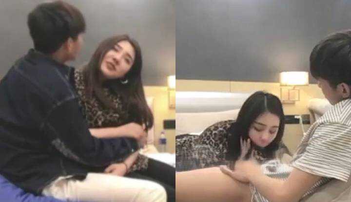 00 Leopard print girl says she blowjob is good and gets non-condom creampie by boyfriend!