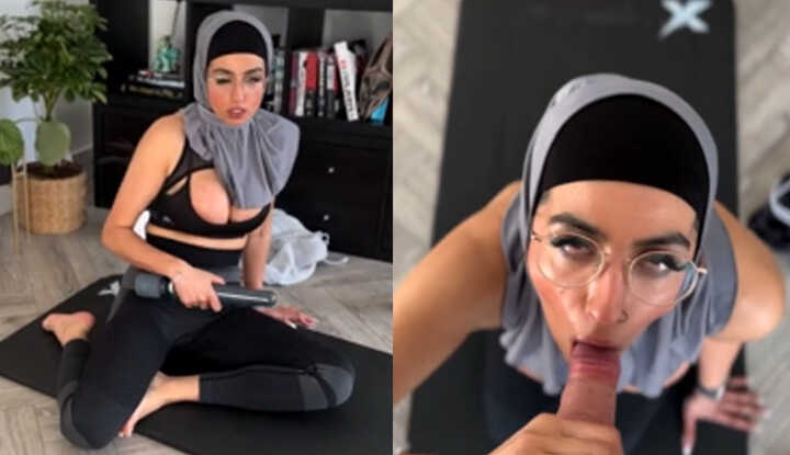Aaliyah Yasin-Hijabi Aaliyah is caught by her housemate and gets huge facial Onlyfans video leaked