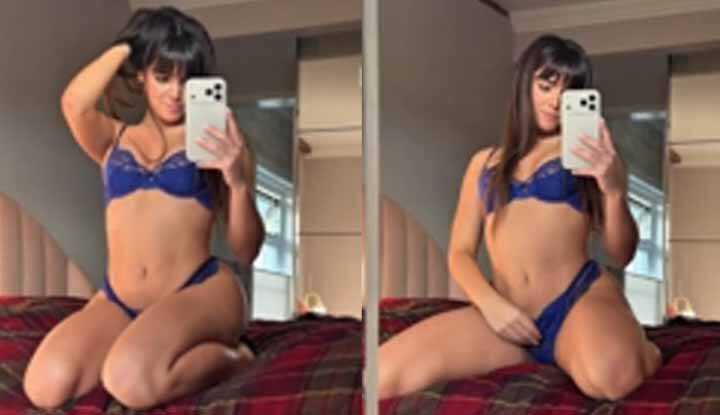Leah Ray-The beautiful woman tried on her newly bought blue lingerie; it looked incredibly sexy and attractive. Onlyfans video leaked