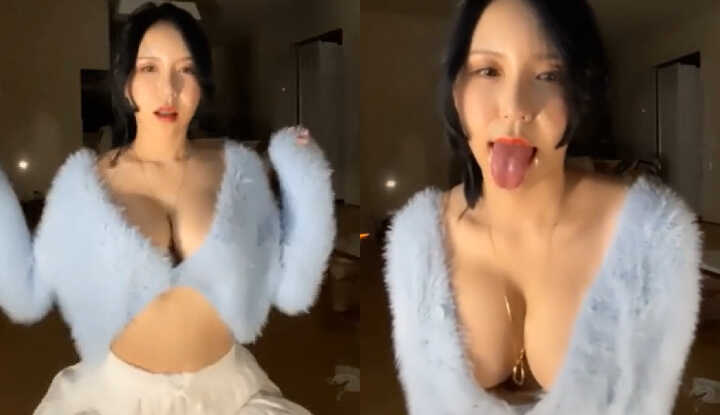 Quickly unzip your pants and let the busty babe help you jerk it clean.