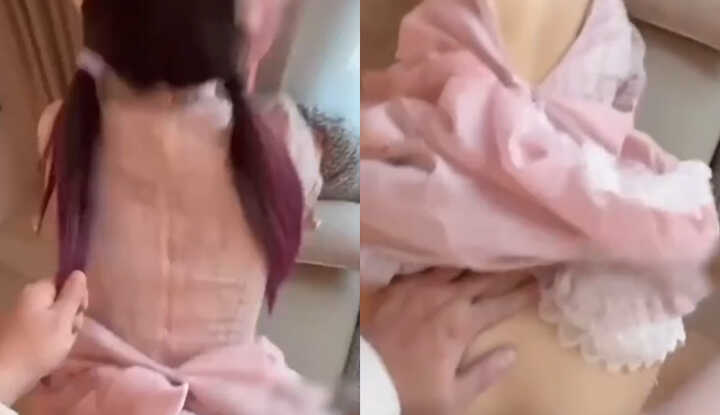 Post-00s Top-Tier Booty Babe Luo Luo Fantasy House - Dressed in Pink Lolita at the Bar, Seducing with Drinks, Big Tits, French Kissing, Blowjob, Wild Teasing, Double Pigtails Yanked for Hard Doggy Pounding! 2